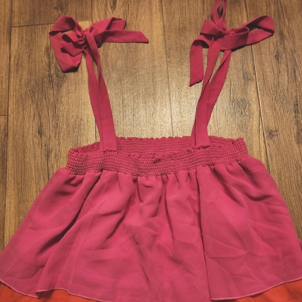 Show Me Your MuMu Gabriela Tiered Ruffle Mini Dress Multi Size M - Picture 7 of 9